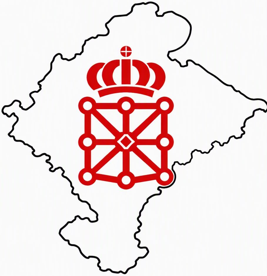 Silueta de Navarra con su escudo